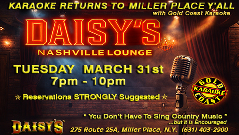 Daisys TUESDAY MARCH 31 1